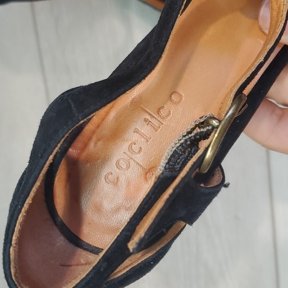 Coclico Womens Suede Ankle Strap Heels Open Toe Sandals Shoes sz 38 US 7.5 - Picture 7 of 15